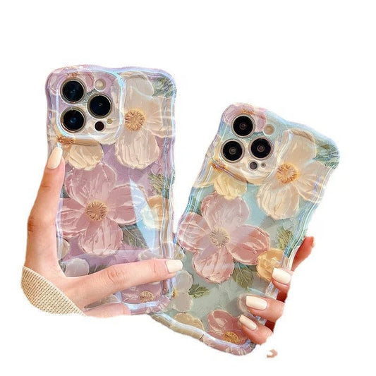 🌸 Colorful phone case with retro oil painting print